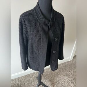 Chico’s Classic Black Women's Sweater Cardigan size 2 Large